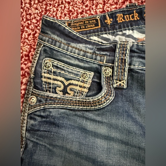 Rock Revival Blue Bootcut Jeans Classic Style - Picture 7 of 11